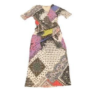 Etro Multi color Patchwork Midi Dress